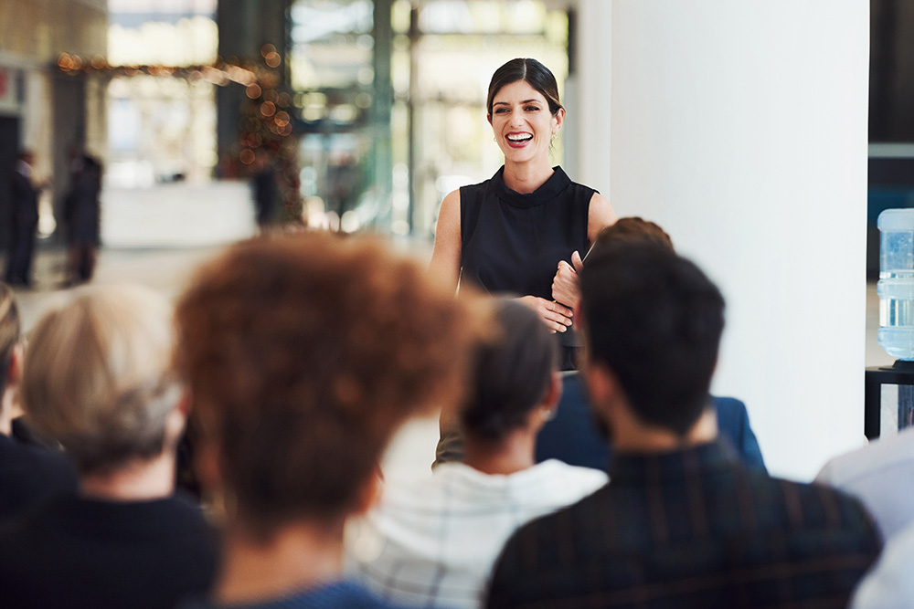 JEA employee speaking to a high school classroom