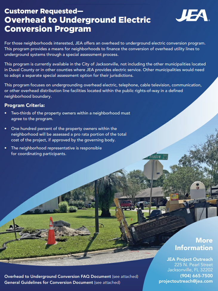 Overhead to Underground Electric Conversion Program FAQ