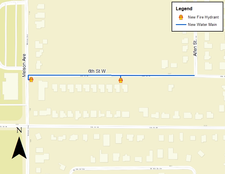 6th St W WIP Map