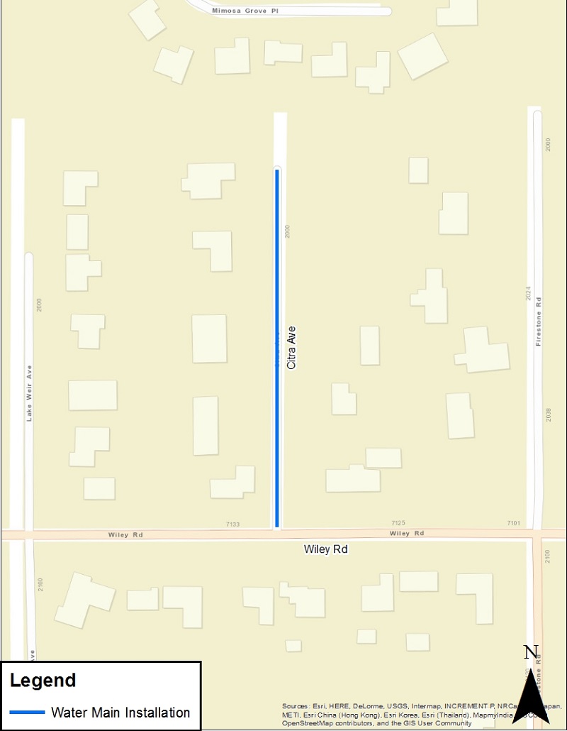Citra Avenue Water Main Installation