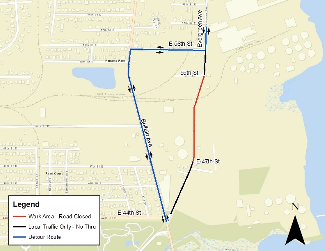 Evergreen Sewer Improvement Project Map