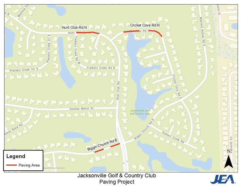 Jacksonville Golf and CC Map