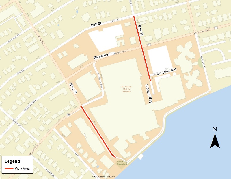 King St and Shircliff Way Project Area Map