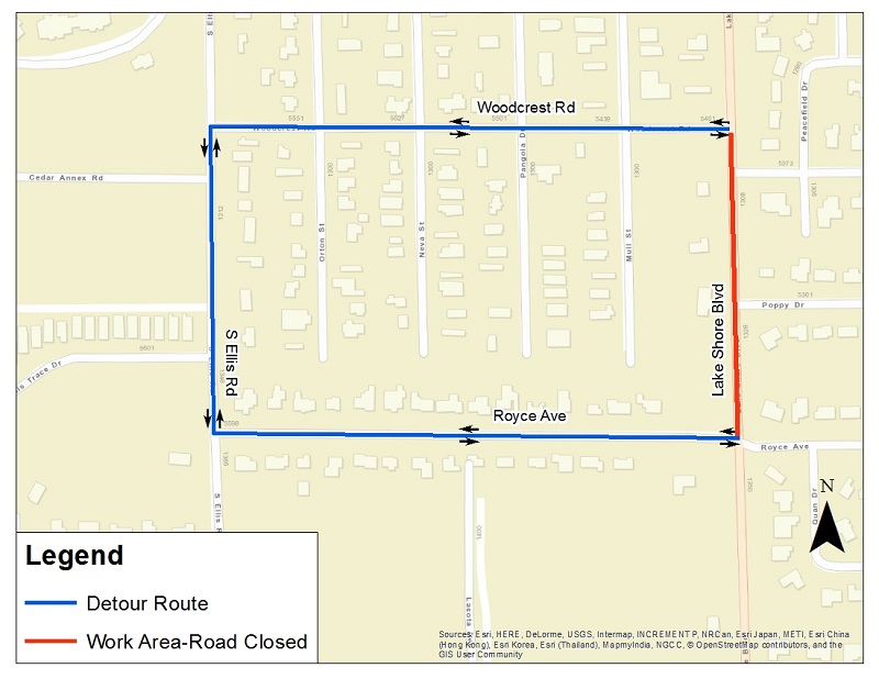 Lake Shore Blvd Water Service Install Map Revised