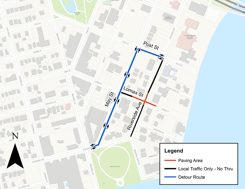 Lomax Paving Map