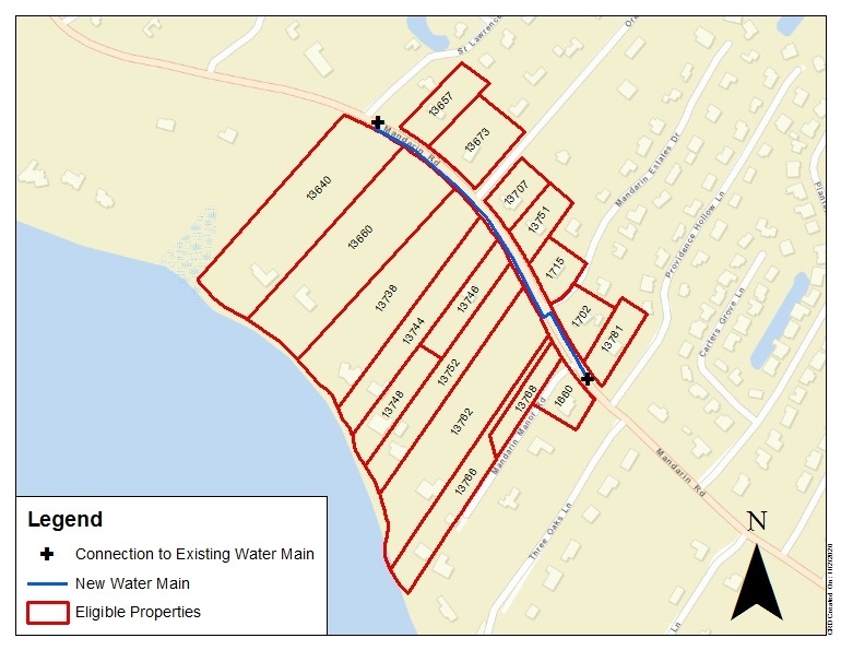 Mandarin Rd Water Extension Map