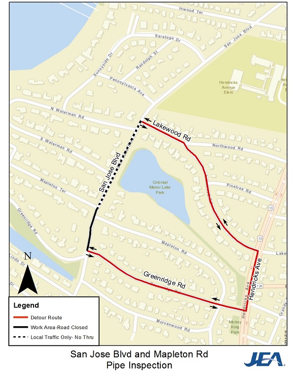 Mapleton Pipe Inspection - Map of Work Area