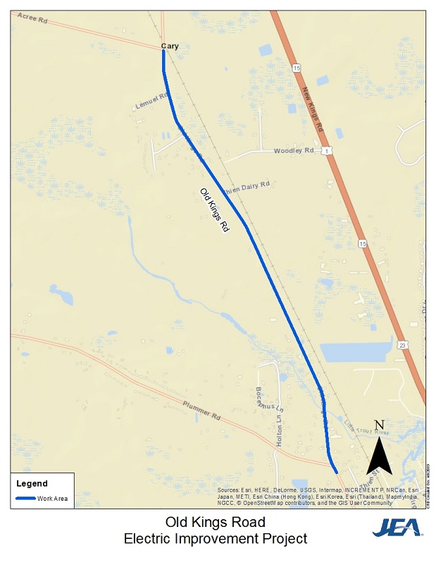 Picketville - Old Kings Road EIP - Map of Work Area