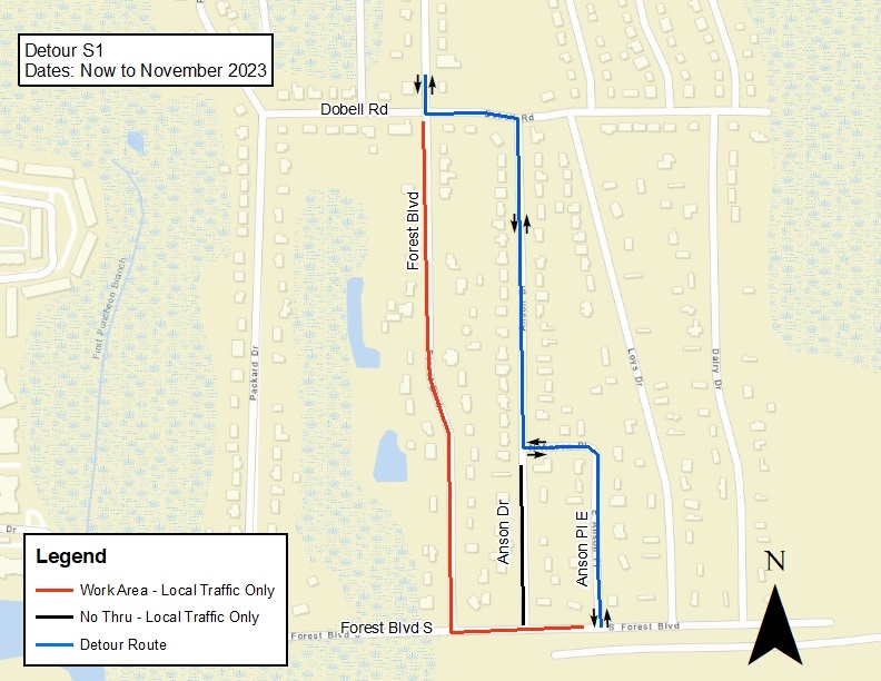 SIPS S1 - Work Area and Detour Map