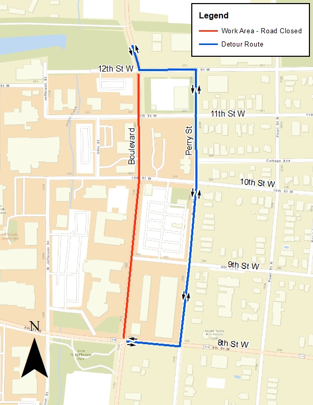 W 11th and Boulevard SIP Project Map