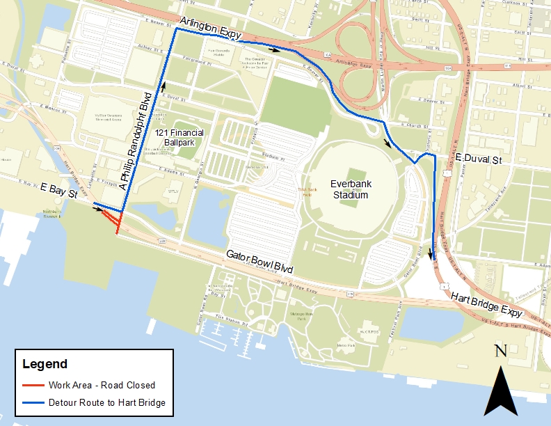 A. Philip Randolph Boulevard Chilled Water Main Project - Detour Map