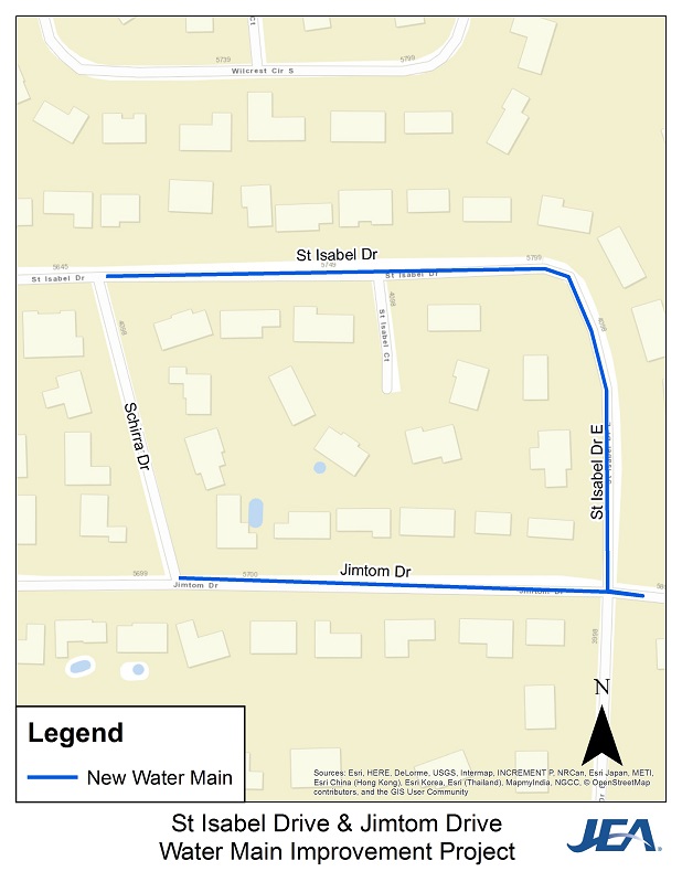 St Isabel Drive & Jimtom Drive WMIP - Map of Work Area
