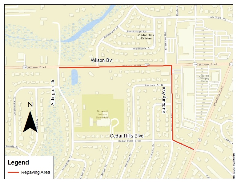 West Grid Final Paving Project Area