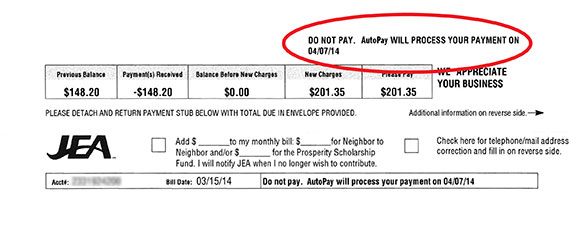 AutoPay Bill